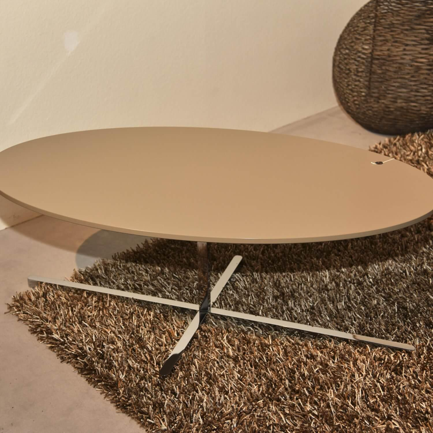 Couchtisch Marabu Oval Tischplatte M19 Lack Schlamm Sonderfarbe