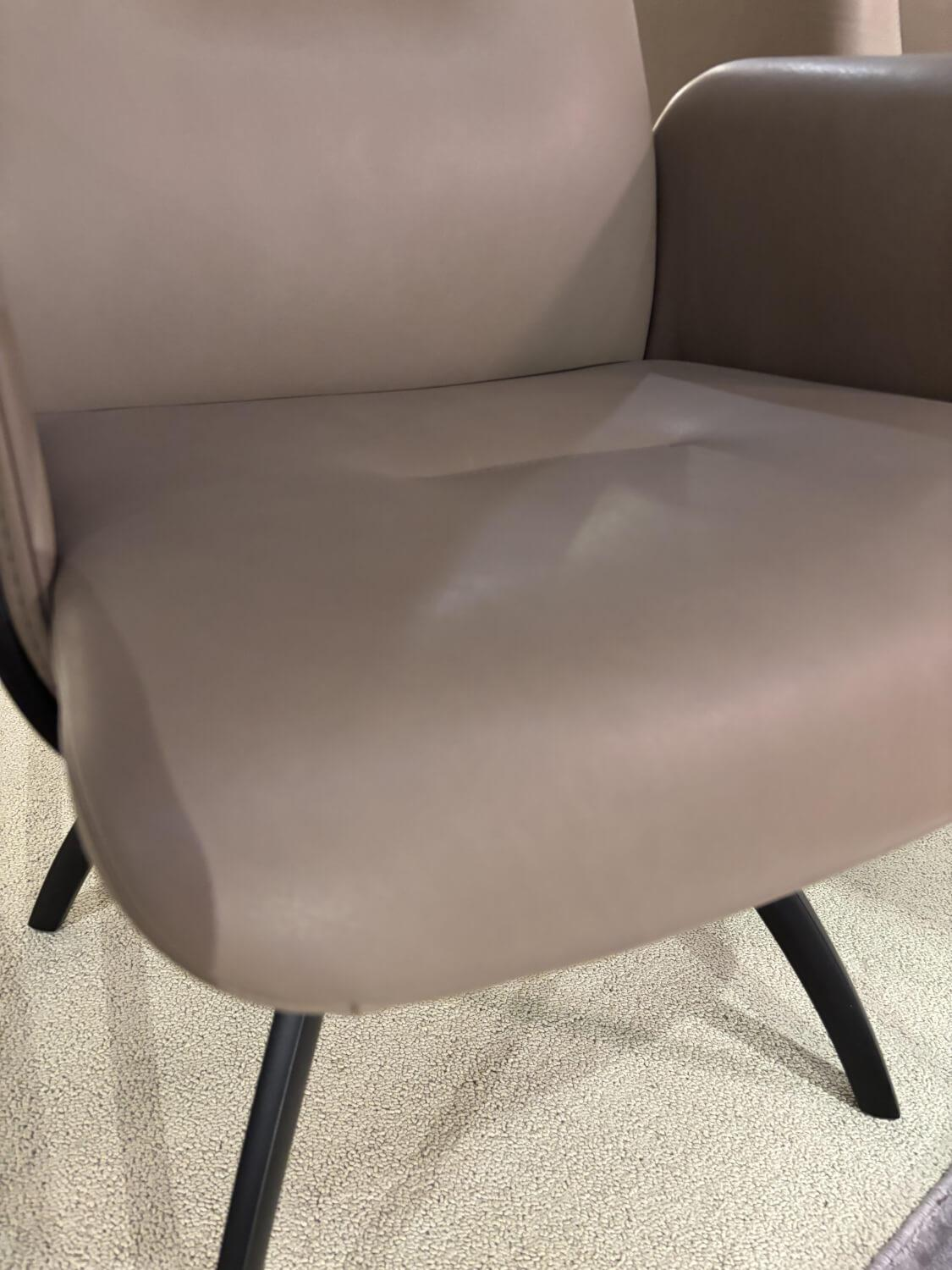 Conform - 6er Set Stuhl Freetime Leder Sorrento 2554 64 Taupe Beige Grau Drehgestell Aluminium Schwarz Lackiert - 4