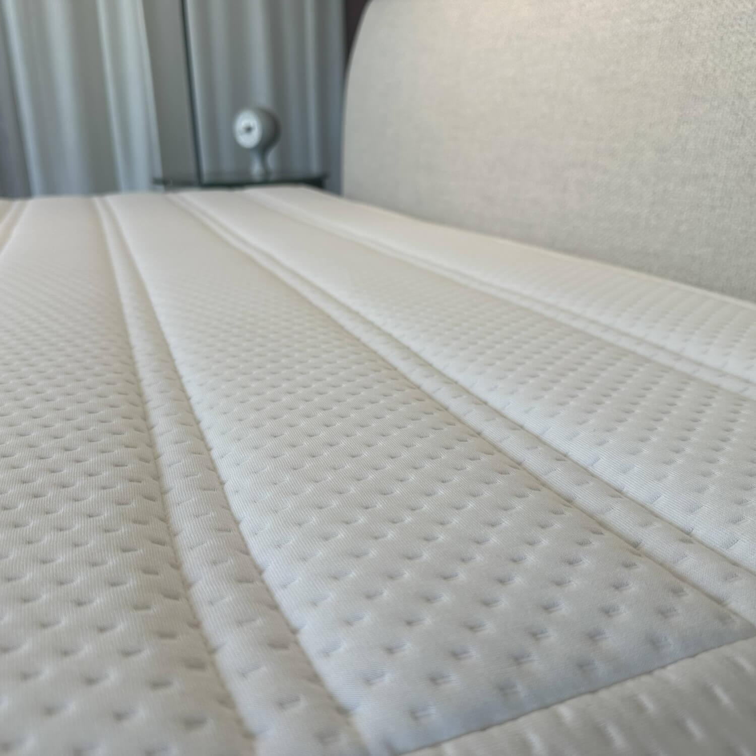 Interlübke - Boxspringbett Jalis Stoff 8207 Muschel Grau Weiß Mit Federkern Und Matratze - 9