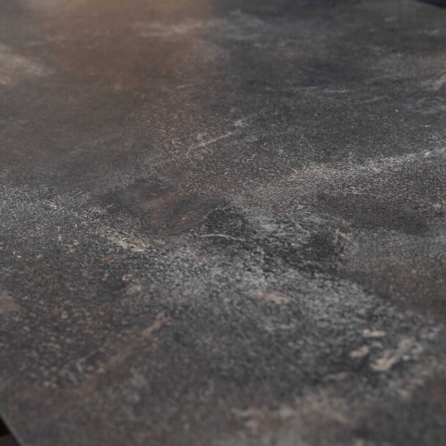 Esstischgruppe Montana Como Mit 6 Stühlen Platte HPL Granit Design Gestell Wildeiche Massiv Geölt