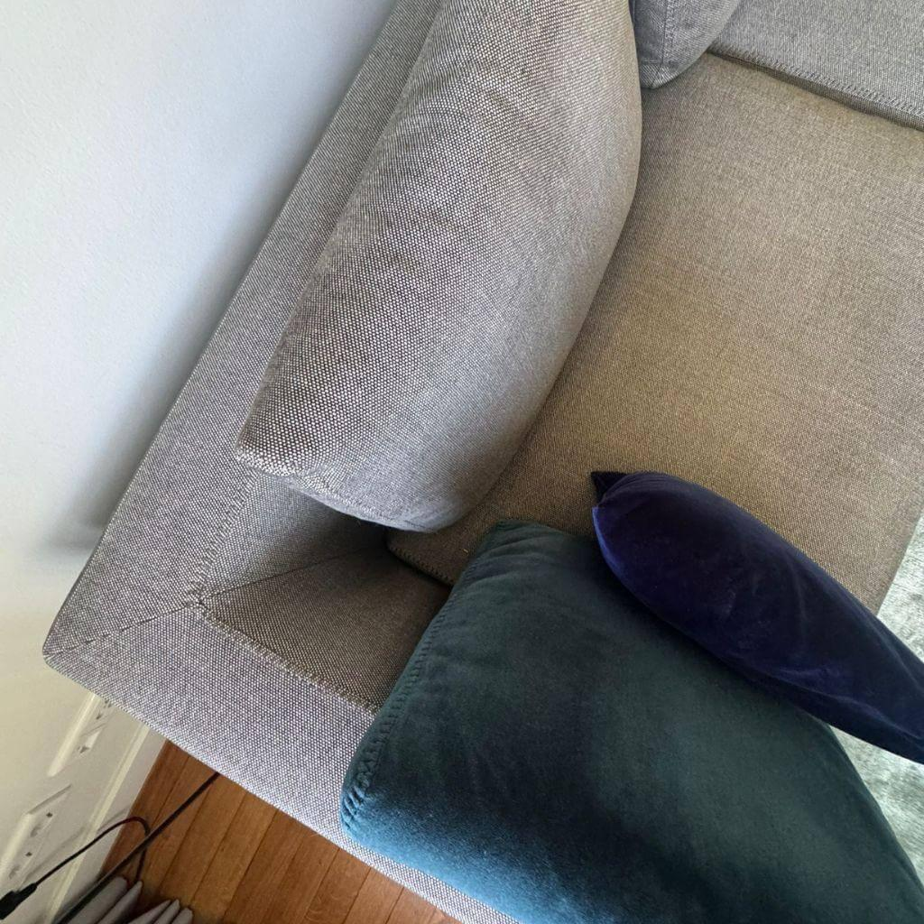 B&B Italia - Sofa Ray Stoff Elsa Graubraun/ Creme Grau Gestell Aluminium Nickel Bronzefarbig Lackiert (Second Life) - 7