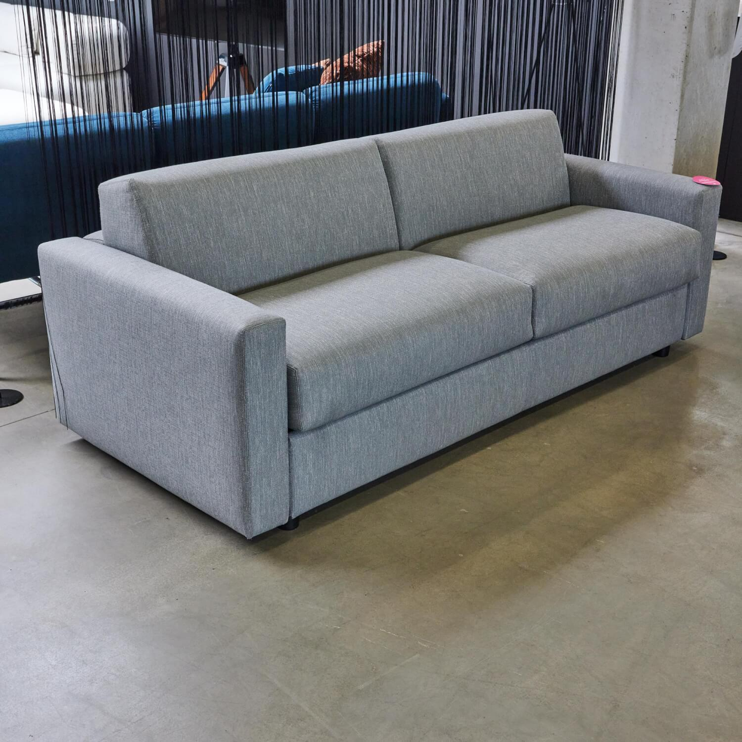 Pol 74 - Schlafsofa Lario Stoff Merlin Grau Gestell Massivholz Mit Matratze - 6