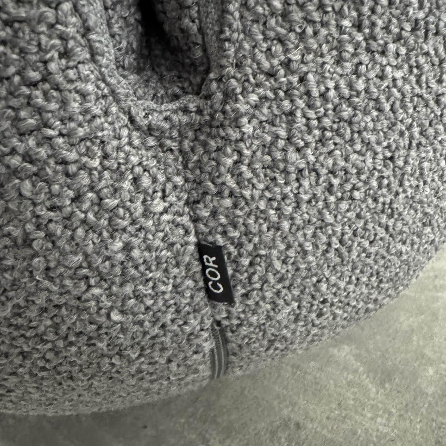 COR - Ecksofa Jalis 21 Stoff 8211 Warmgrau Grau Nahtband 5091 Mittelgrau Inklusive Kissen - 6