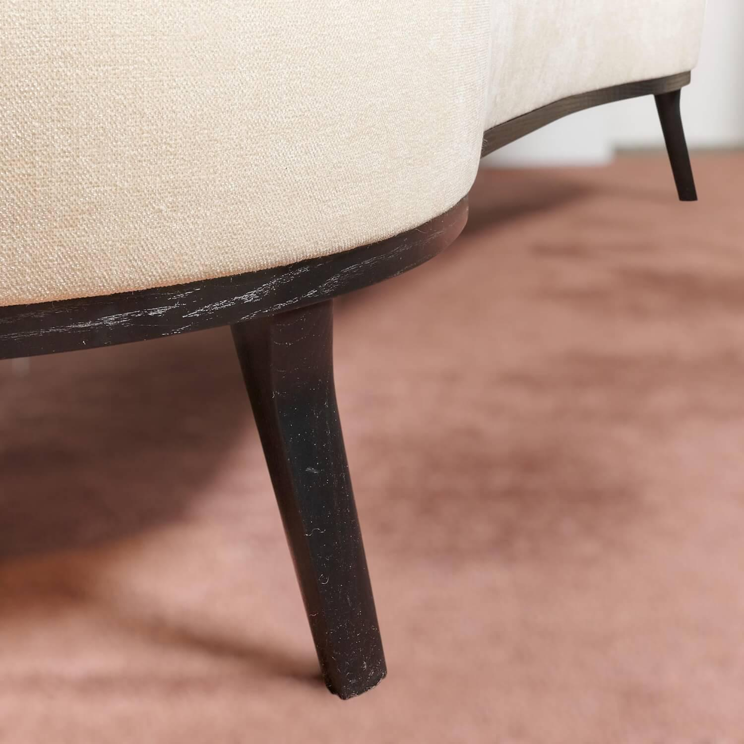 Bielefelder Werkstätten - Sofa Polo Cocktail 205 Nierenförmig Stoff Century City CH3288/070 Weiß - 3