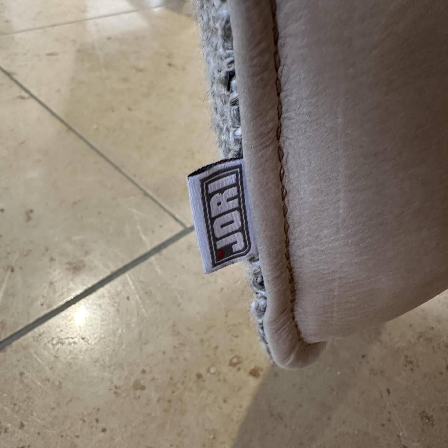 Jori - Sessel Daydreamer Innen Stoff Depero Grau Aussen Leder Nubuck Cream Grau Fuß 4-Stern Lack Bronze Ausführung Monomove - 7