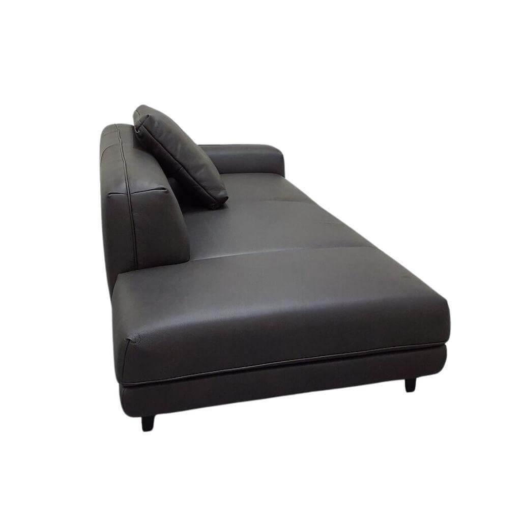Ambiente - Sofa 1456 Leder Mariposa Onyx Schwarz Füße Metall Anthrazit - 1