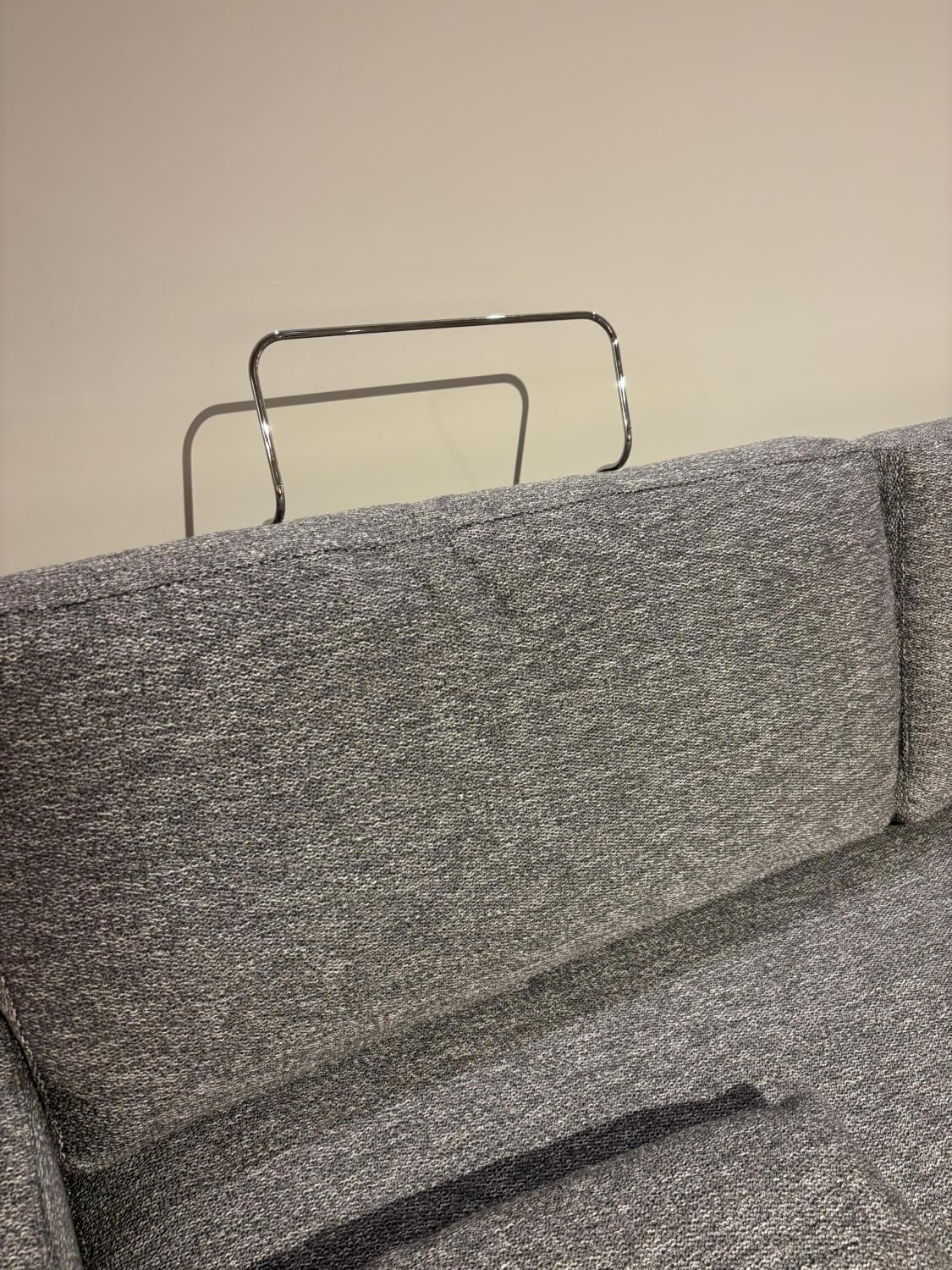 Bielefelder Werkstätten - Sofa Inspiration Stoff Boston 1801 181 Grau Meliert mit 2 Kissen - 8