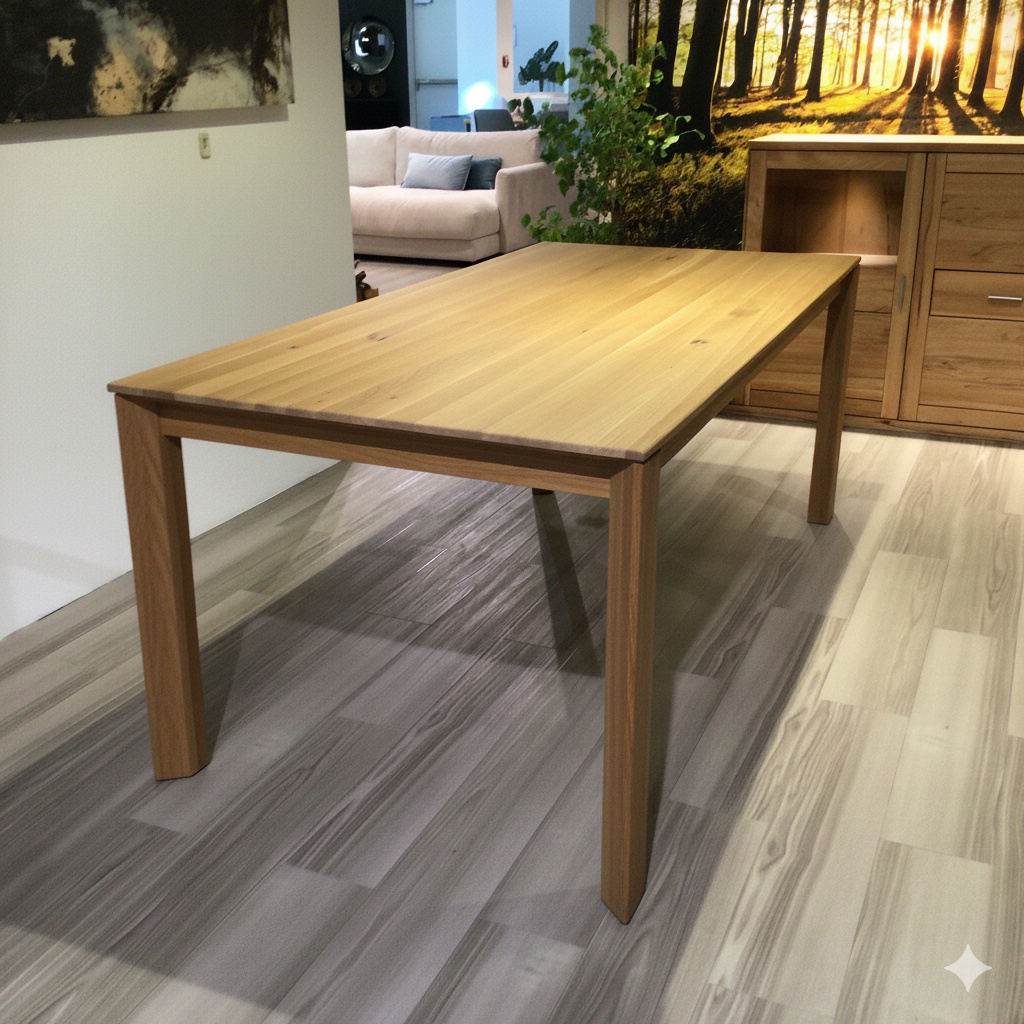 Wimmer - Esstisch Asteiche Bianco mit Gestellauszug - 6