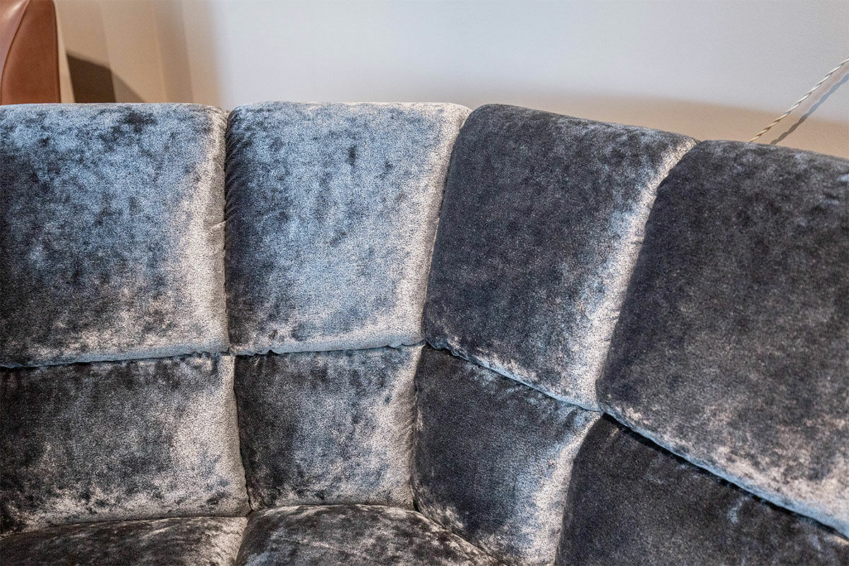 Bretz - Wohnlandschaft Cloud7 Stoff 662085 Happy Velvet Silberschimmer mit 6 Kissen - 5