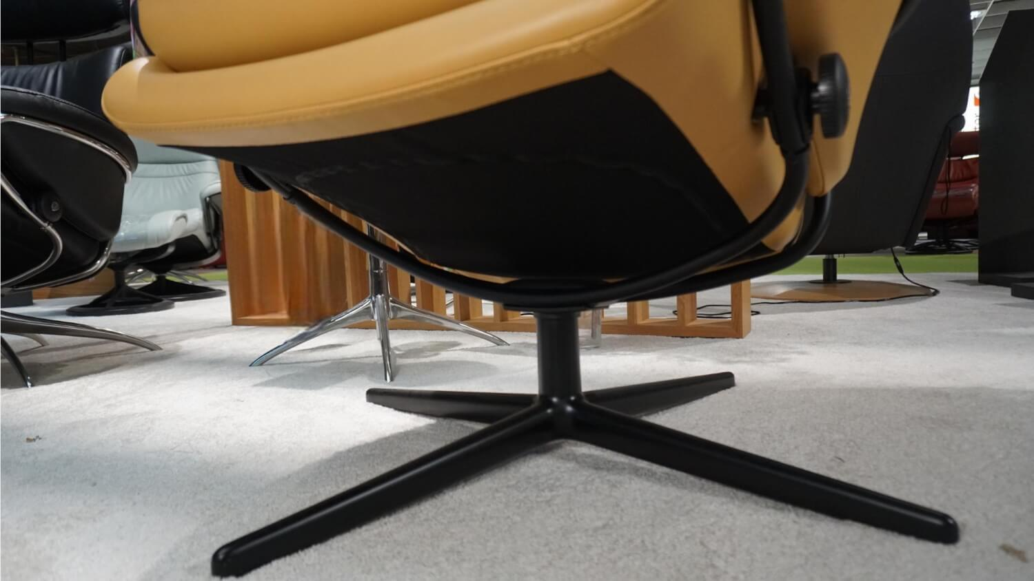 Stressless - Sessel Rome M Leder Honey Gestell Cross Schwarz Inklusive Hocker - 6