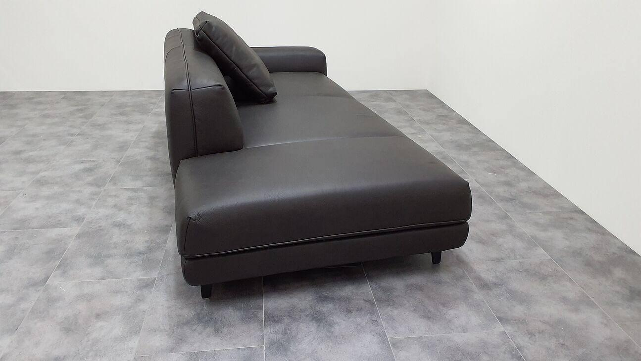 Ambiente - Sofa 1456 Leder Mariposa Onyx Schwarz Füße Metall Anthrazit - 3