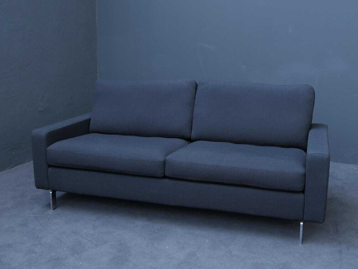 COR - Sofa Conseta Stoff 120 Schwarz Füße Chrom - 6
