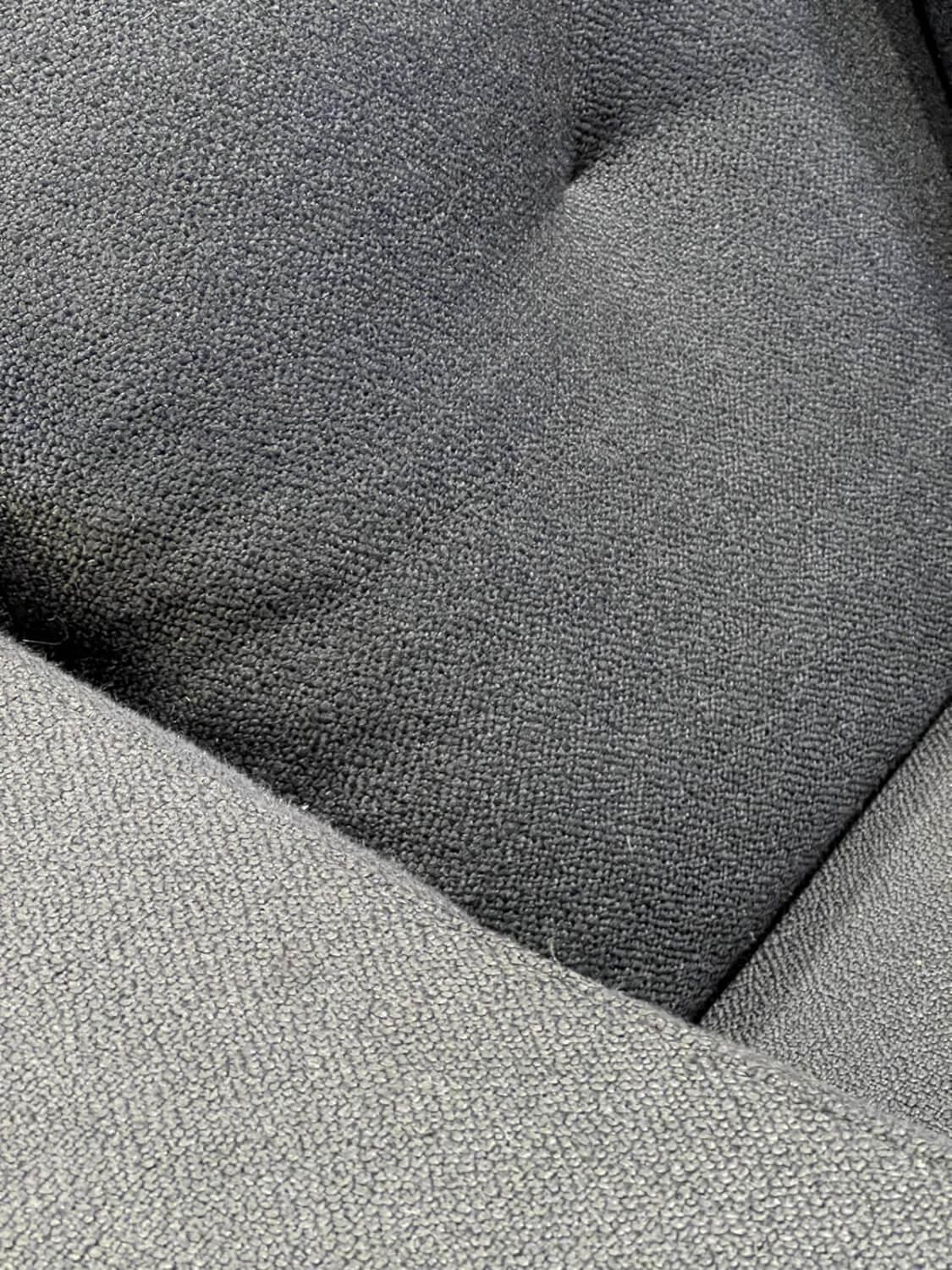 Minotti - Wohnlandschaft Dylan Stoff Ginza Col. 09 Nero Schwarz Basis Leder Nabuk Kufen Zinnfarbig - 8