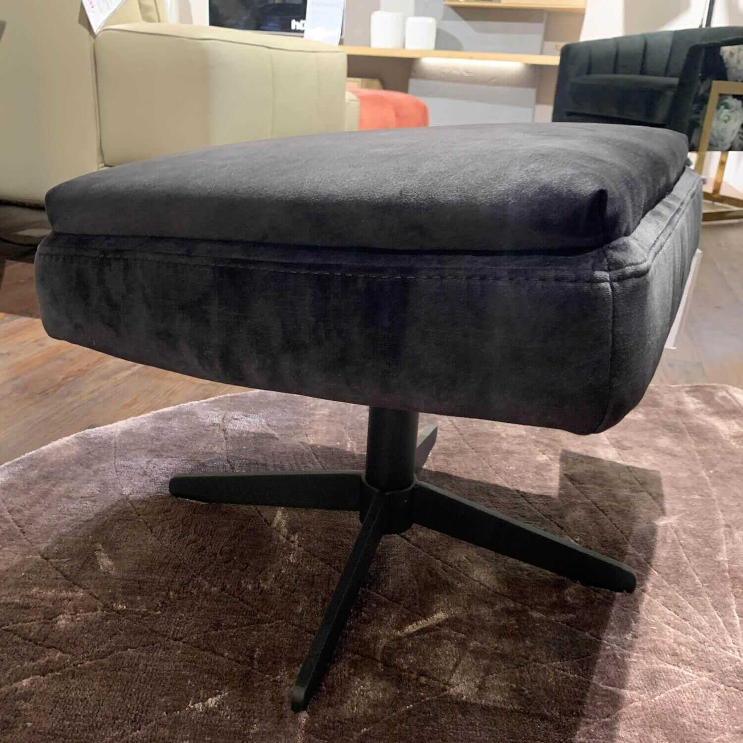 Comfort Republic - Drehsessel Maximilian DB Stoff Ispra Anthrazit mit Hocker - 2