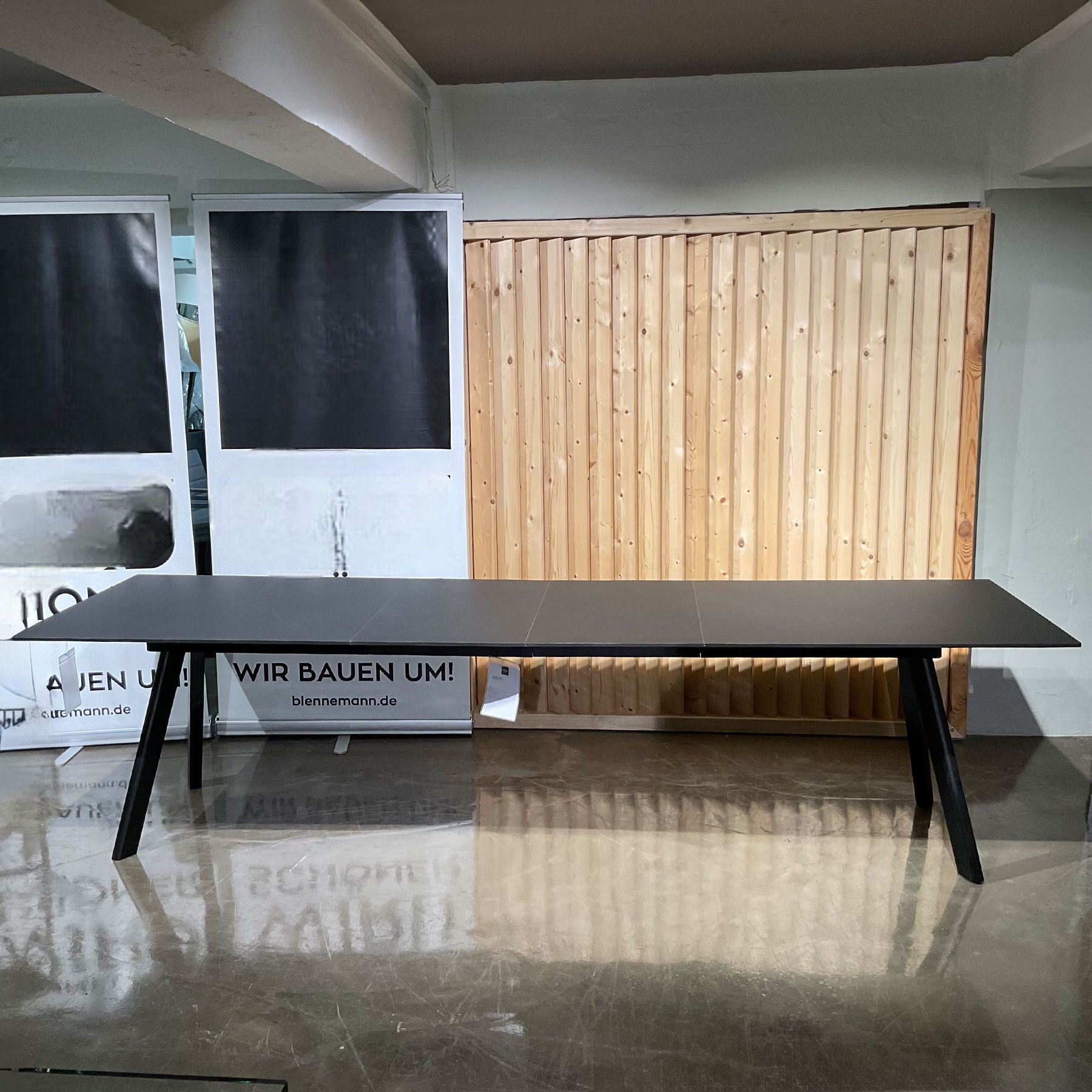 Hay - Esstisch Copenhague CPH 30 Platte Linoleum Schwarz Gestell Eiche Schwarz Lackiert Ausziehbar - 9