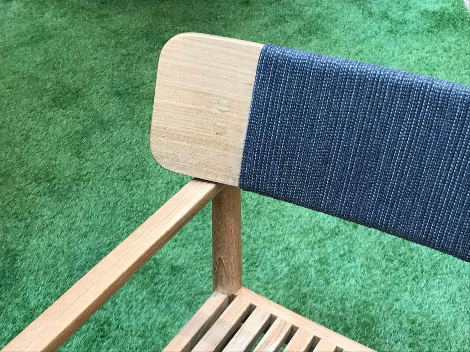 4er-Set Armlehnstühle Archi Dining Chair Teak-Massivholz Rücken Mit Seil Umwickelt