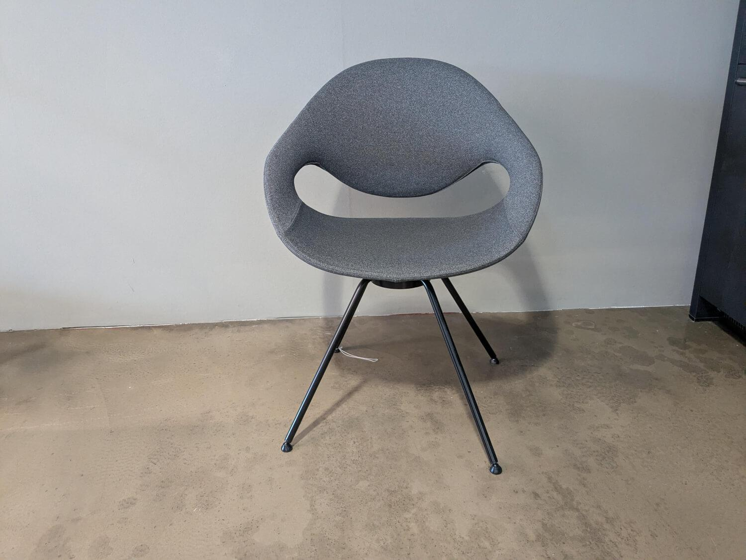 Tonon - Stuhl Moon Stoff Dunkelgrau 4 MC Füße Schwarz - 5