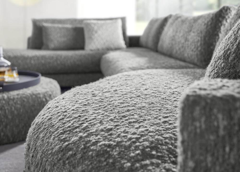 WK Wohnen - Ecksofa WK 591 Toledo Boxspring In Grau Inkl. Hocker - 4