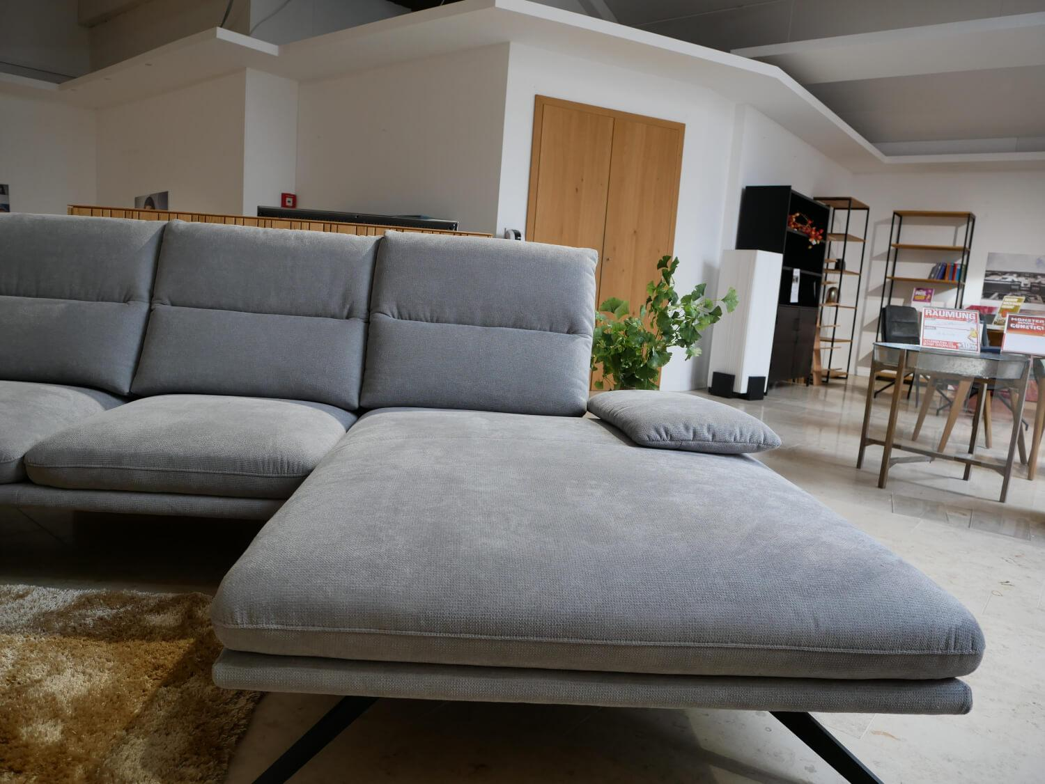 DFM - Ecksofa Klier Concept NO-01 Stoff Regain 167 Zinc Grau Metall Schwarz - 4