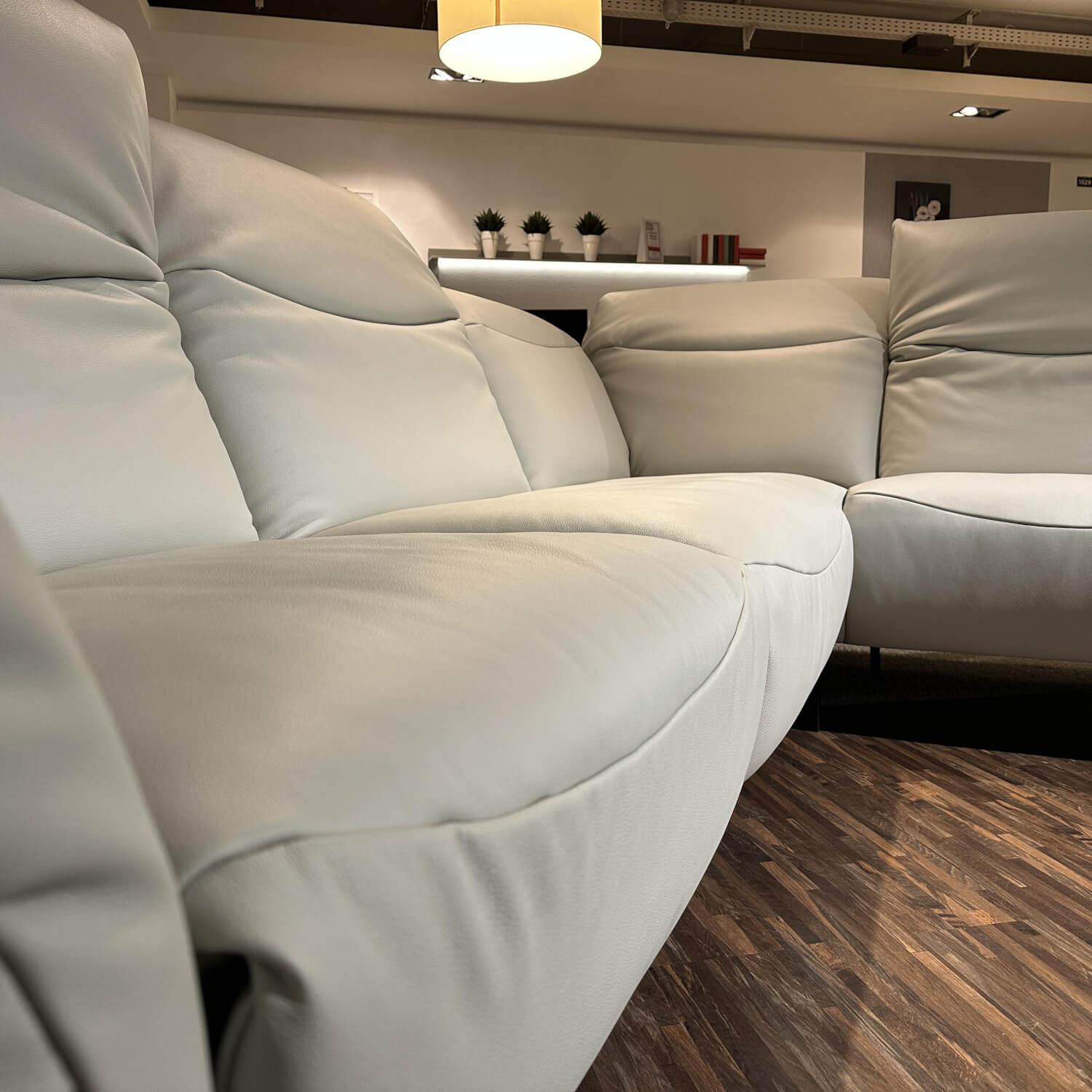 DFM - Ecksofa CR Victoria Leder WM Light Grey Fuß MR2 Schwarz - 3