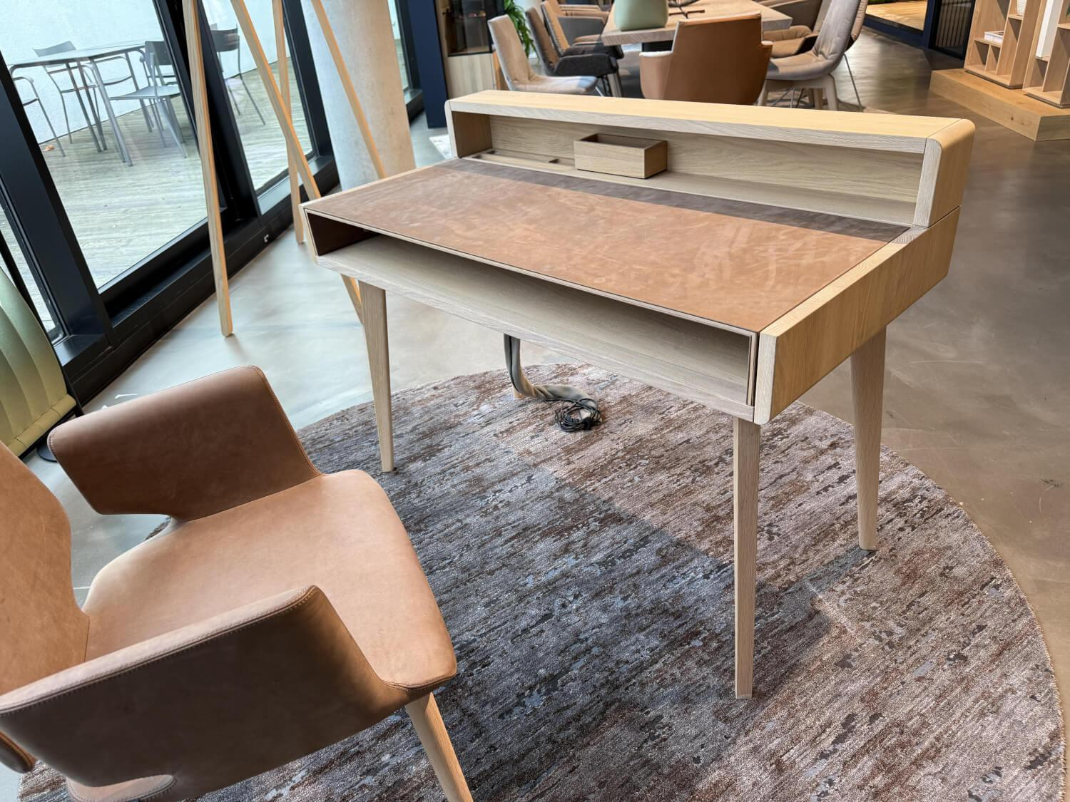 Team 7 - Sekretär Sol Eiche Weißöl Naturleder Taupe - 9