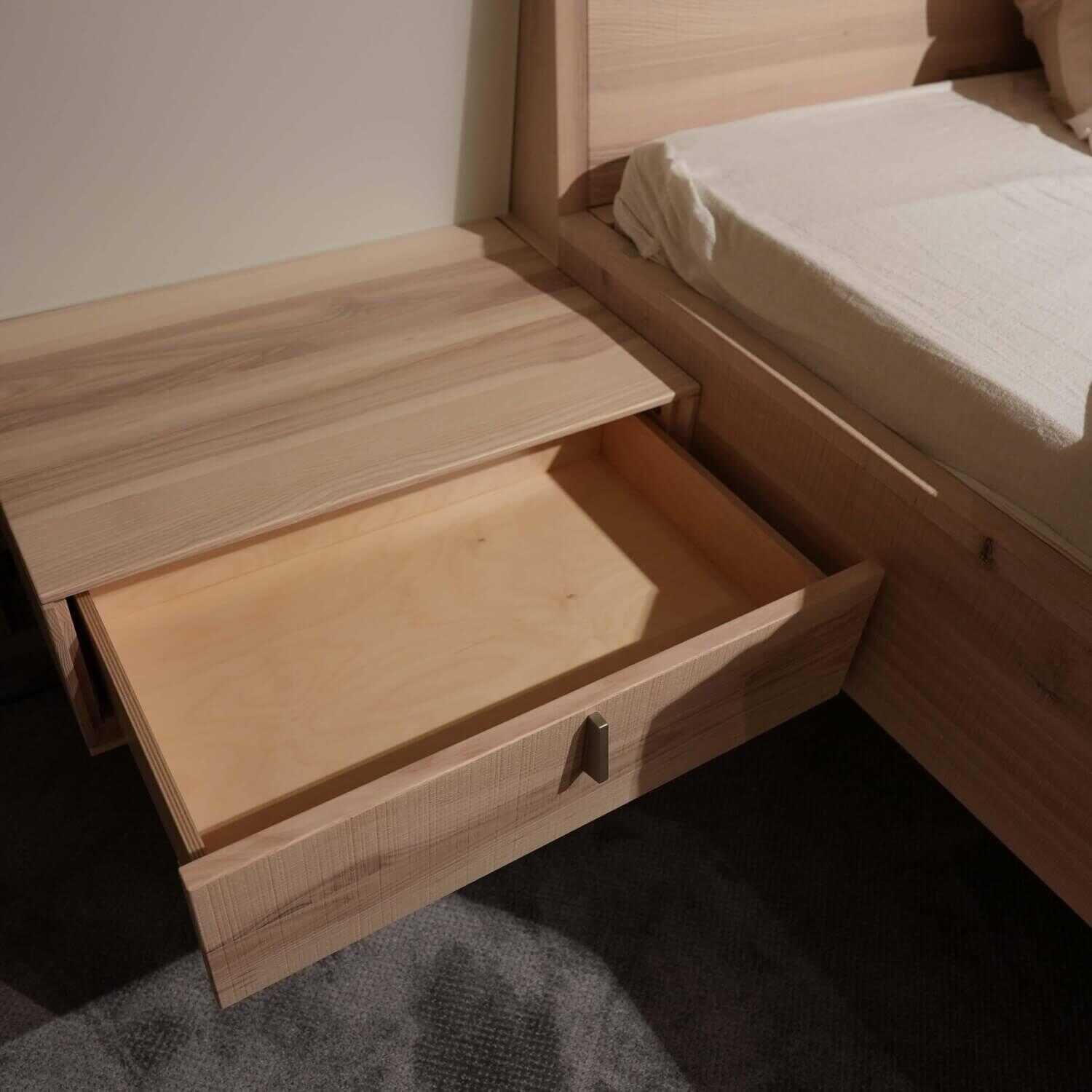 Thielemeyer - Schlafzimmer Meta Esche Lack Weiß Bett Kommode - 6