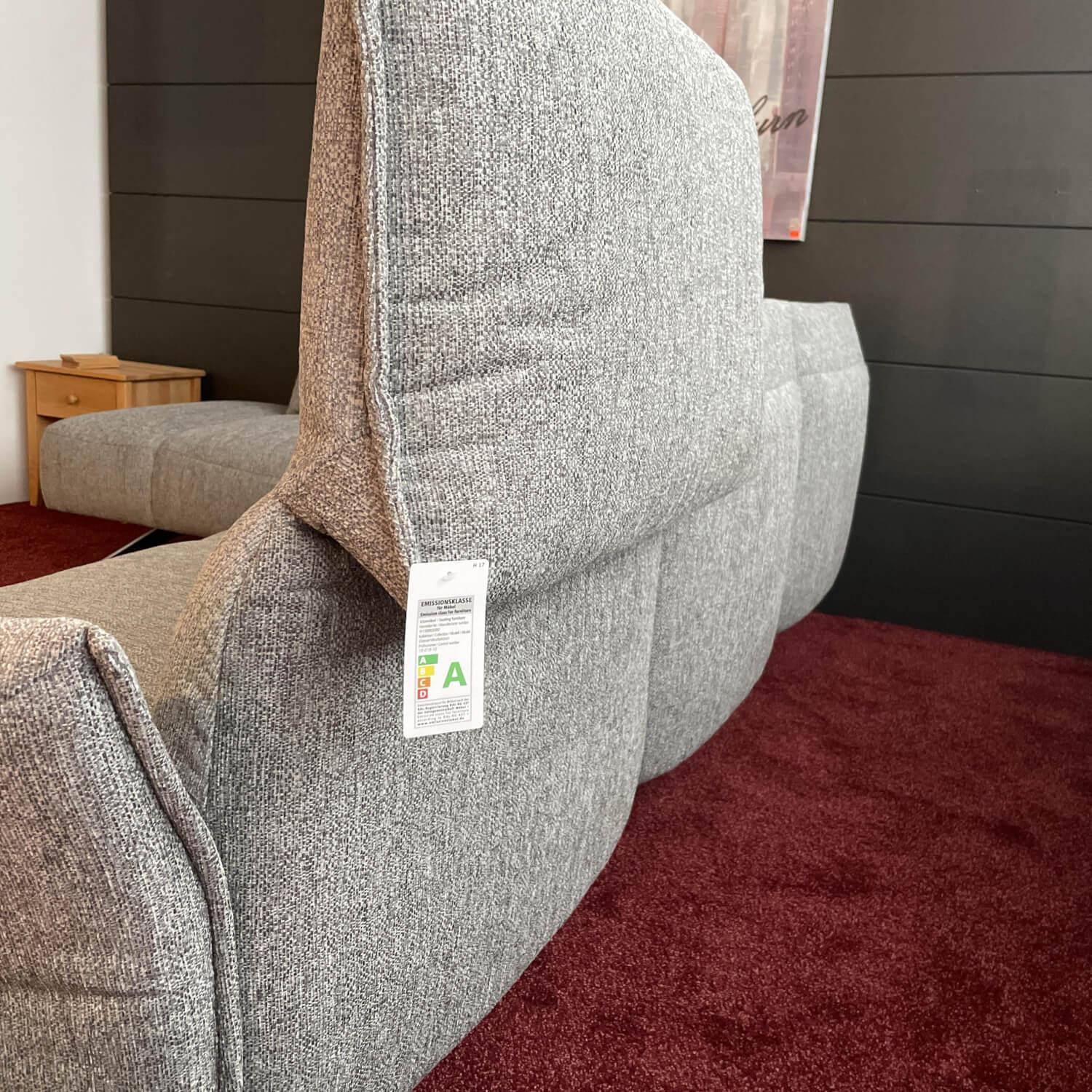 Koinor - Ecksofa Vineto Stoff 13-Lauro 93 Grau Gestell Nickel - 3