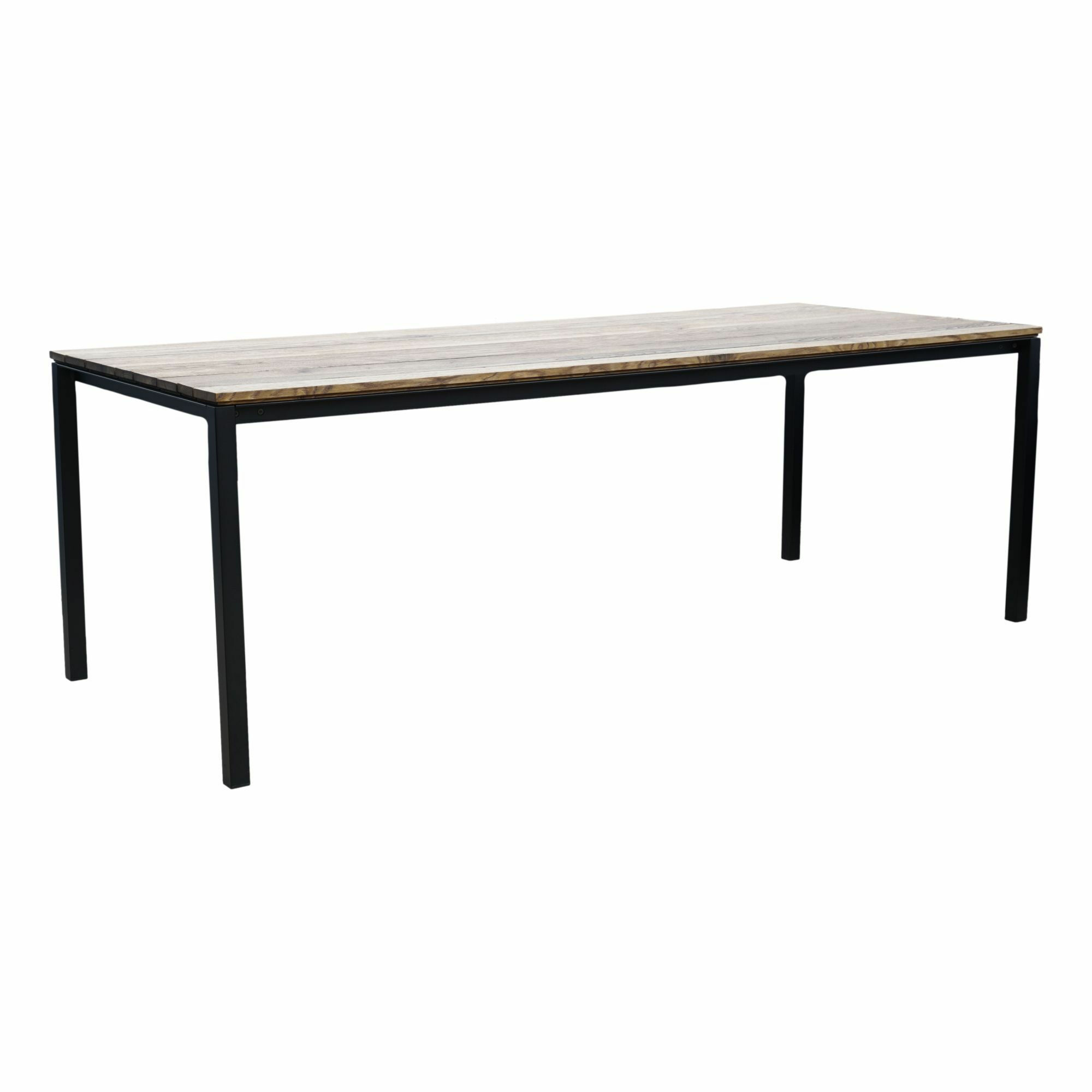 Janua - Esstisch S 600 Outdoor Platte Kastanie Gebürstet Marone Braun Gestell Tiefschwarz - 1