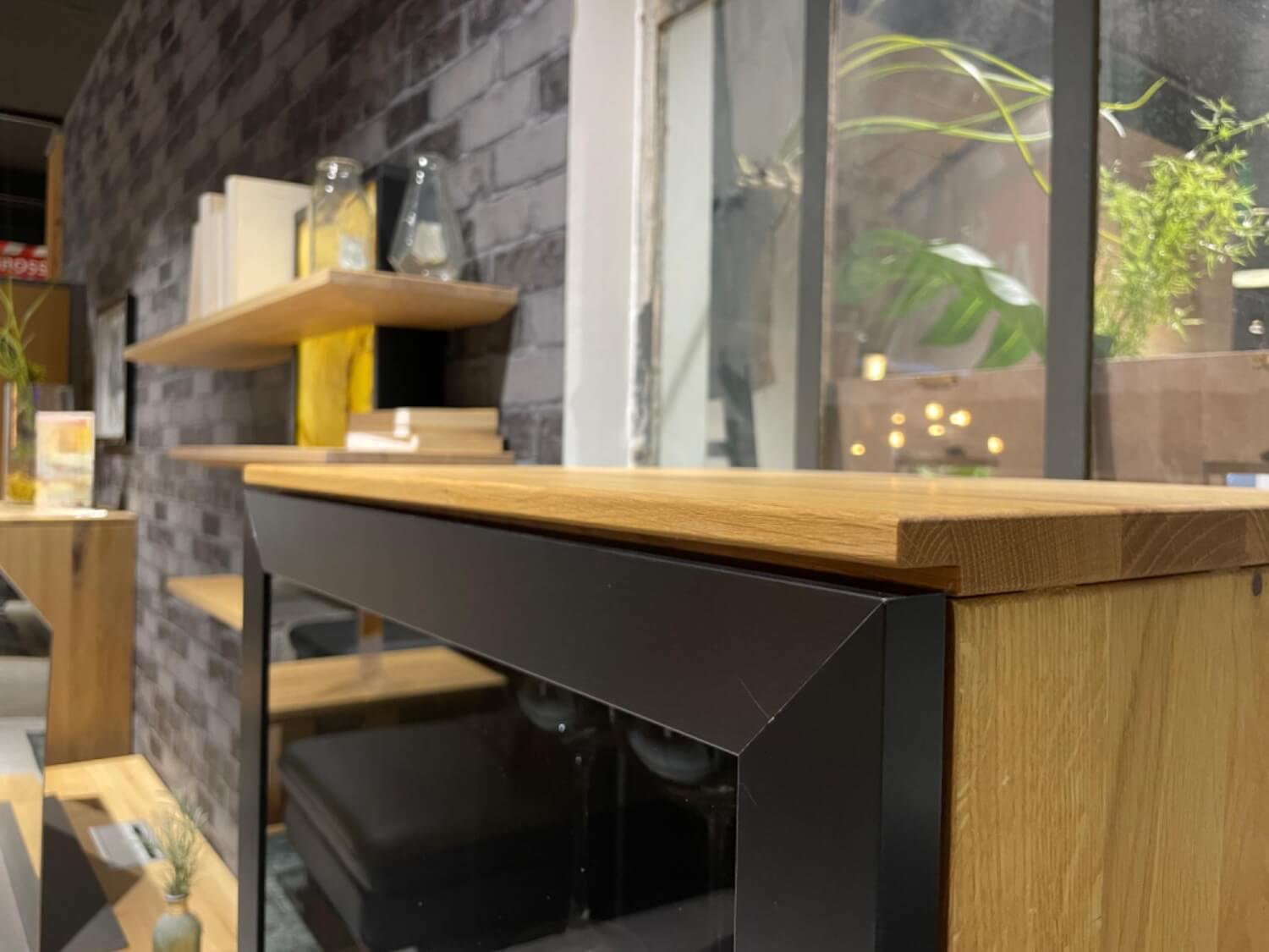 WK Wohnen - Highboard WK 490 Baristo 180180 Asteiche Massiv Natur 2502 Belassen Geölt Mit LED Beleuchtung - 9