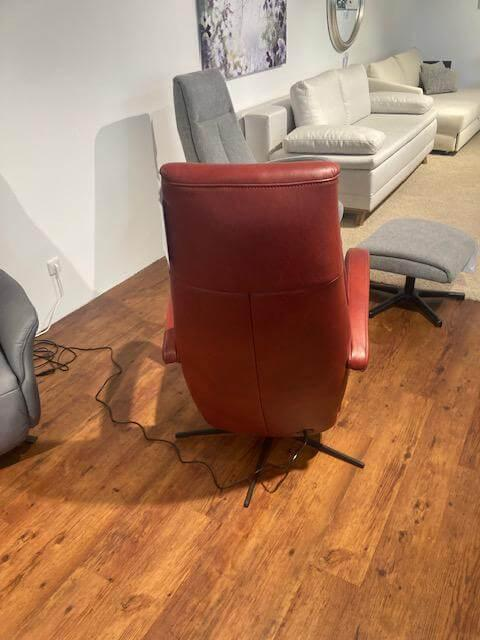 Activineo - Sessel Boss Leder L30 WL Rouge Rot Gestell Metall Schwarz - 6