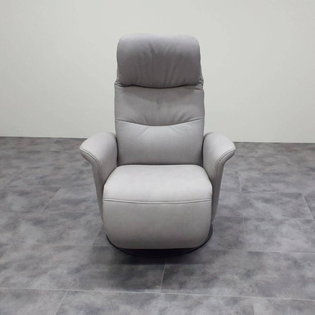 himolla - Relaxsessel Eayswing "S" 7559 75 O44 2-Motorisch m. Aufstehhilfe Leder 22 Soft Nappa Asche Grau Gestell Tellerfuß Metall Anthrazit Pulverbeschichtet - 3