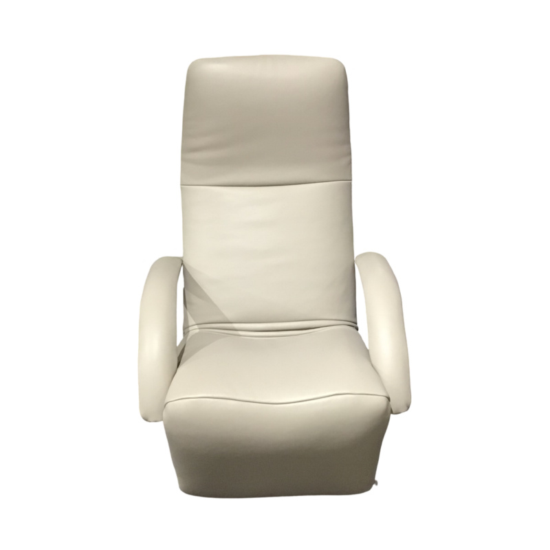 Jori - Sessel Yoga JR7360 Leder Celia Egg Weiß Creme Gestell Schwarz Lackiert - 1