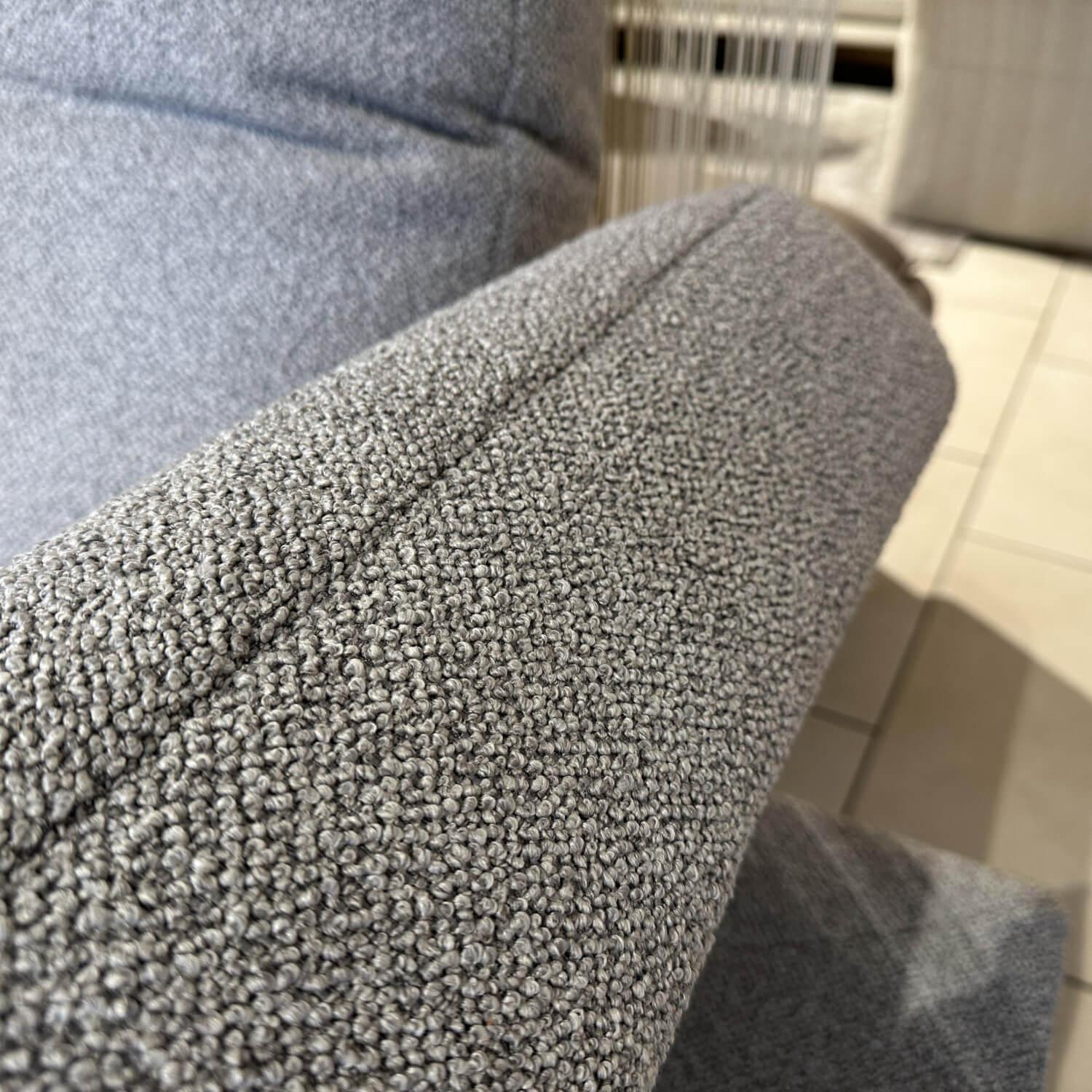 Koinor - Ecksofa Wesley Stoff 13 Cosmos 20 Grau Metallkufe Nickel Satiniert Edelstahloptik Mit Verstellung - 6