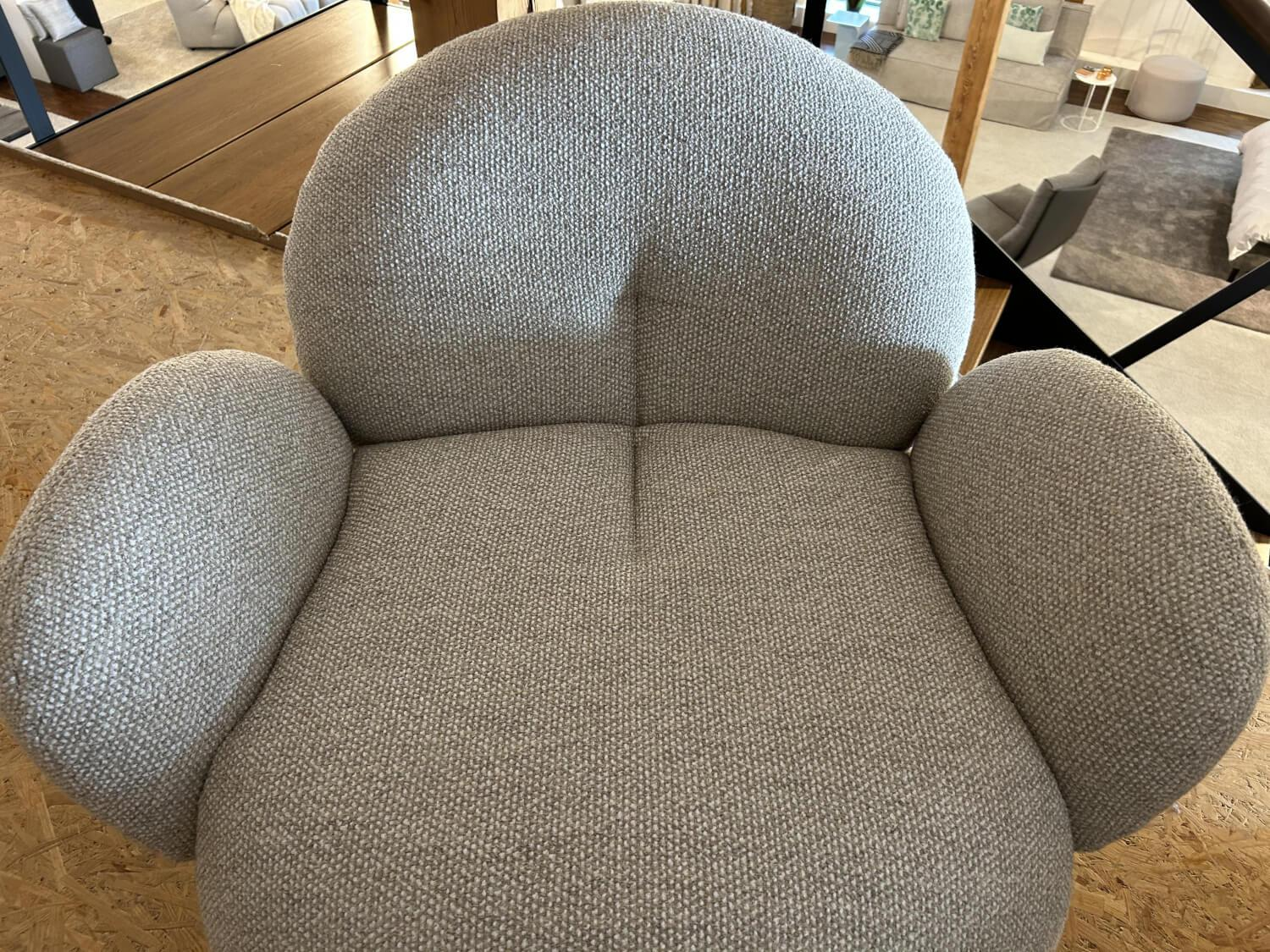 Freifrau - 2er Set Nana Love Seat Stoff Monza Melange 99 Beige Inklusive Hocker - 4