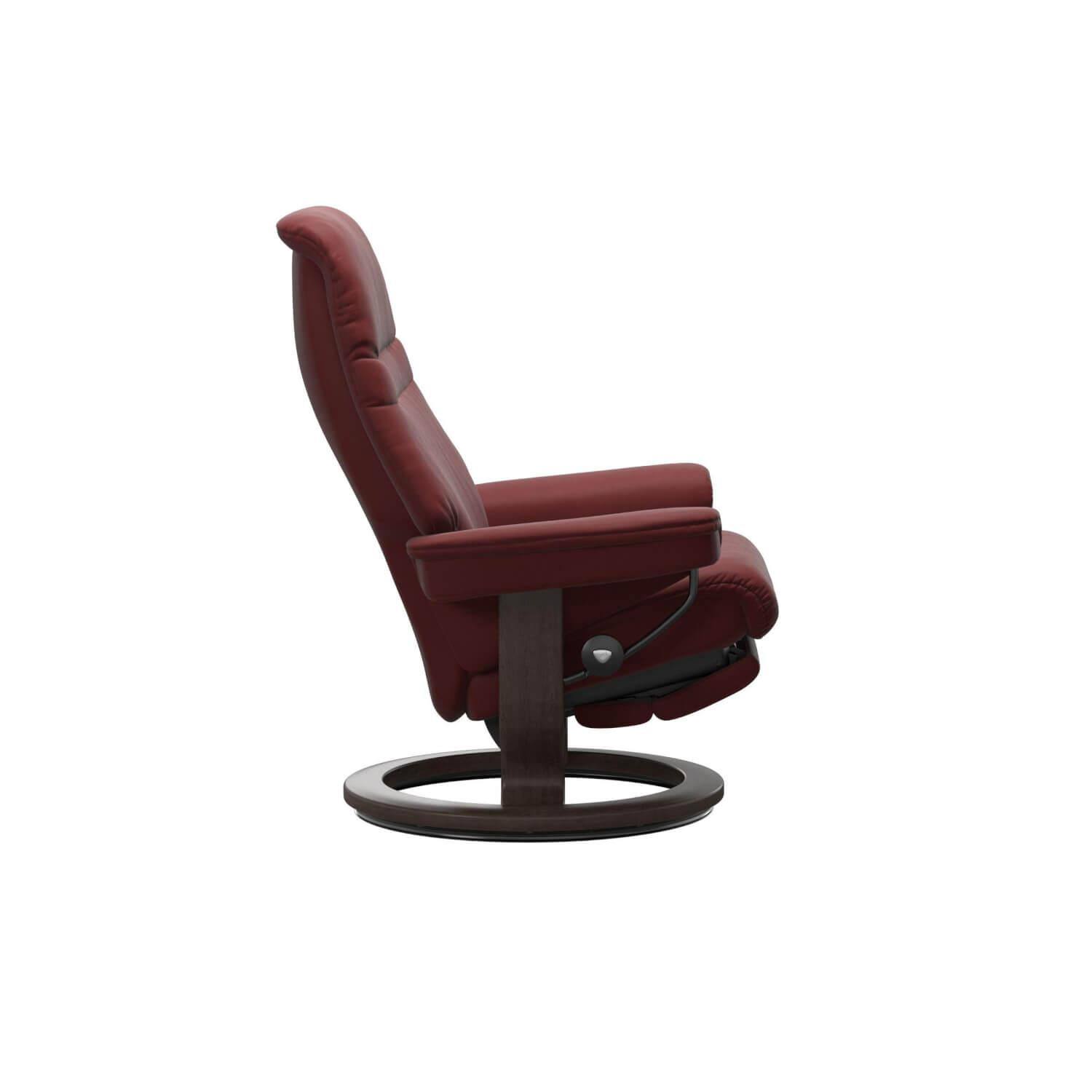 Stressless - Sessel Sunrise S Leder Paloma Cherry Rot Gestell Classic Base Oak Eiche Wenge Gebeizt - 2