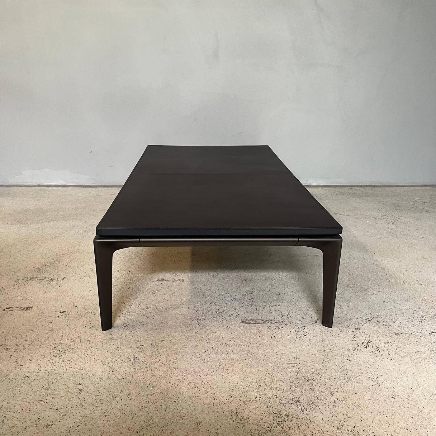 Walter Knoll - Beistelltisch Jaan Living 783 T1 Platte Leder Saddle Coffee Braun Gestell Bronze Schwarz Matt Pulverbeschichtet - 7