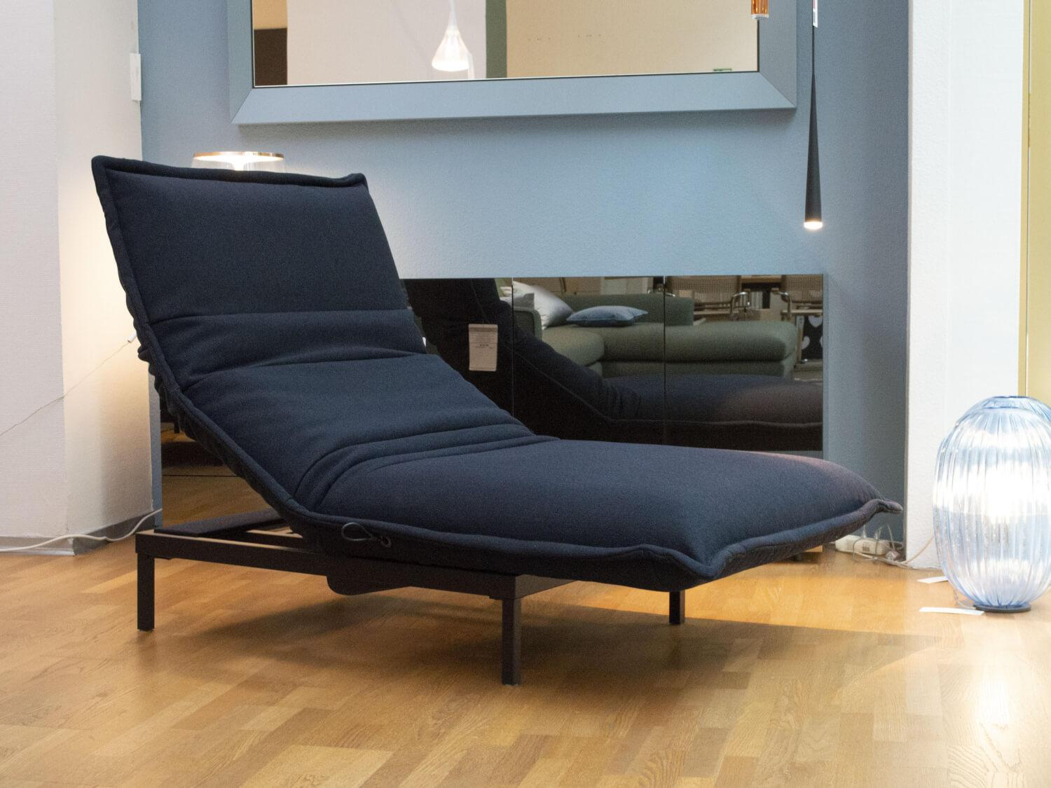 Rolf Benz - Sofa Nova 340-14 Longchair Stoff 28.405 Schwarzblau - 3