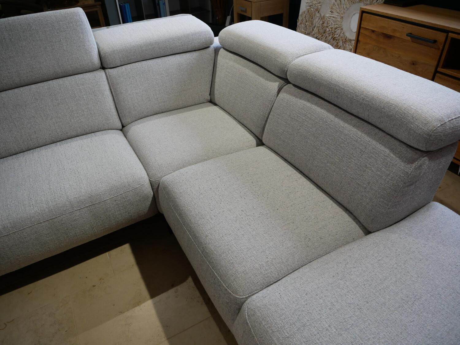 DFM - Ecksofa Klier Concept NO-05 Stoff Oasis 196 Shell Grau Metall Schwarz - 4