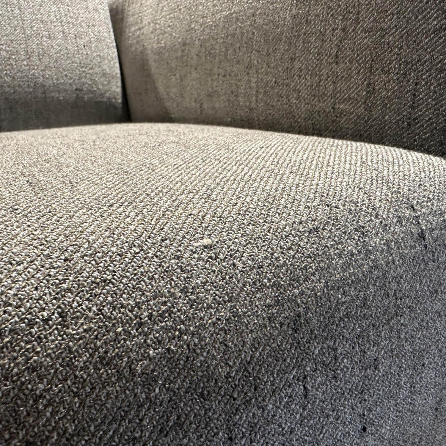 freistil Rolf Benz - Sessel 141 Stoff 5034 Mittel Beigegrau Grau Rundrohrfuß RAL 9005 Tiefschwarz Schwarz - 6