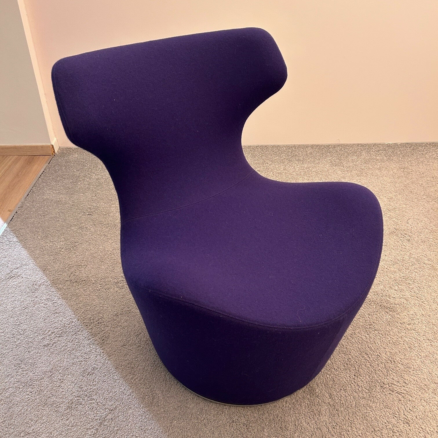 B&B Italia - Sessel Piccola Papilio Stoff Ego 2153 603 Cranberry Violett Drehgestell Grau Metallisiert - 5