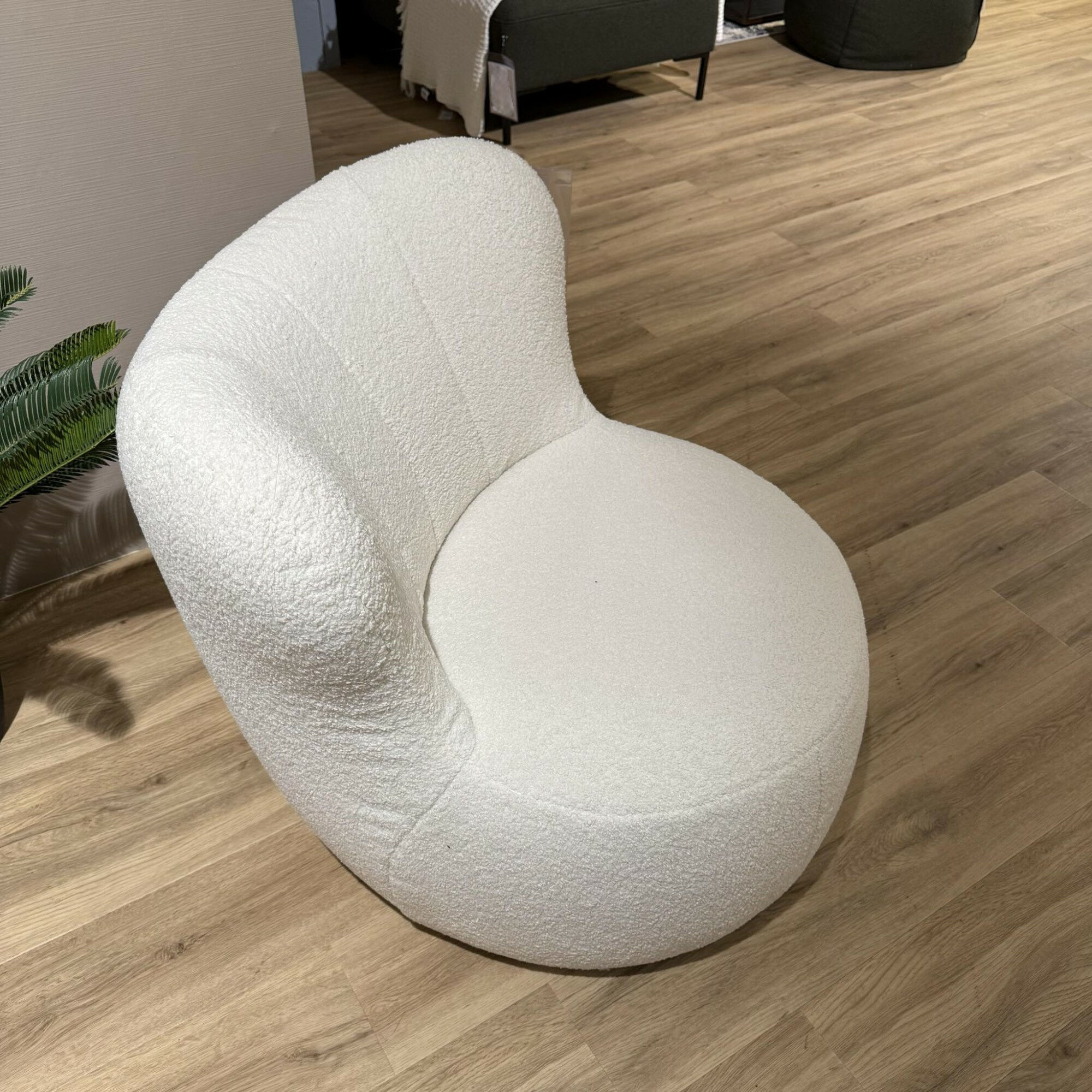 Rolf Benz - Sessel 173 Teddystoff 6530 Cremeweiß Creme Weiß Inklusive Kunststoffgleiter - 2