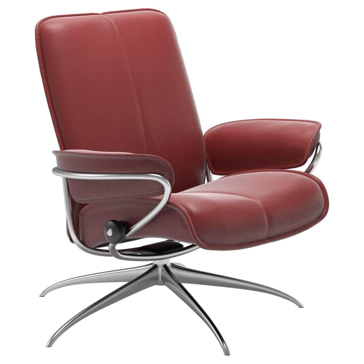 Stressless - Sessel City Low Back Standard Base Leder Classic Ruby Rot - 1
