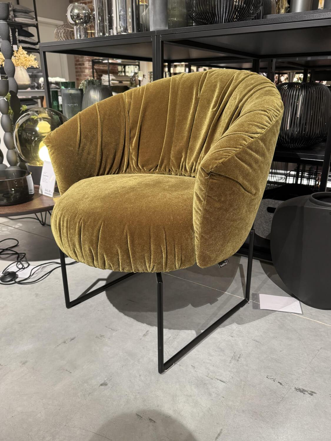 Bullfrog - Sessel Tonic Typ 146 Stoff Charmelle Royal Plush 14 Olivgrün Drehgestell Stahl Schwarz Pulverbeschichtet - 2