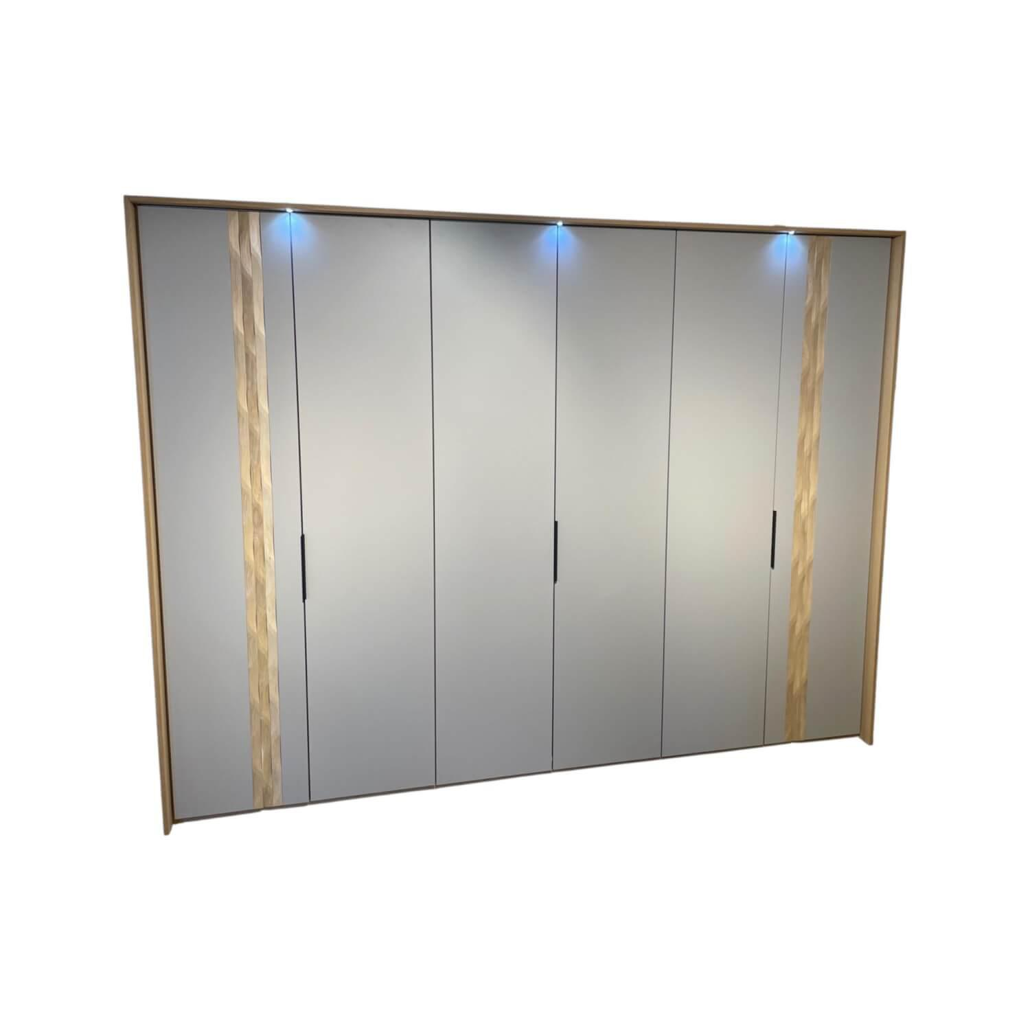 Disselkamp - Kleiderschrank Callao Balkeneiche Und Lack Taupe Grau Beige - 1