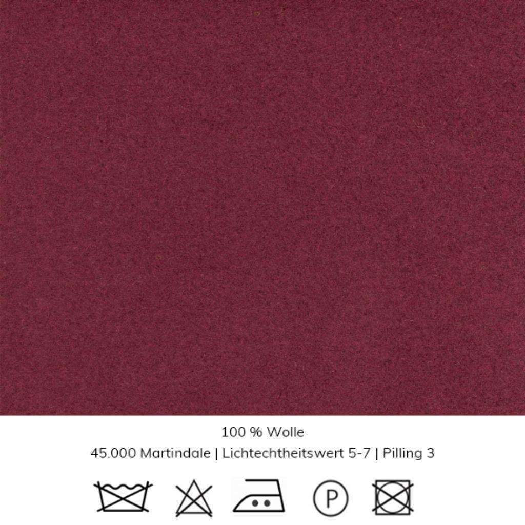 Cassina - Sessel Utrecht 637 Stoff Lincoln Vinaccia Bordeaux Rot Naht Kopflochstich Schwarz - 2