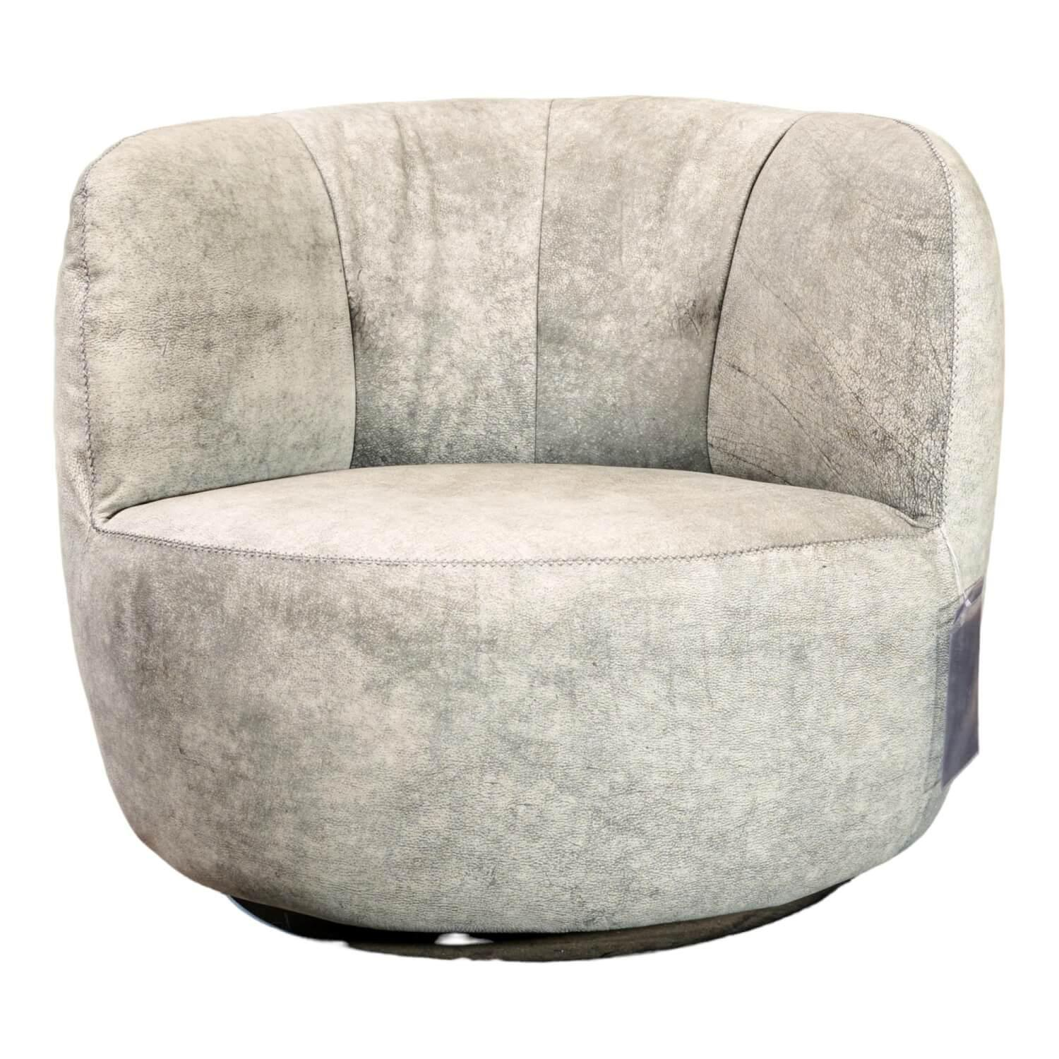 Bullfrog - Sessel Donna Drehbar Bezug Leder Desperado Elefant 2120 63 Grau Mit Schaukelfunktion - 1
