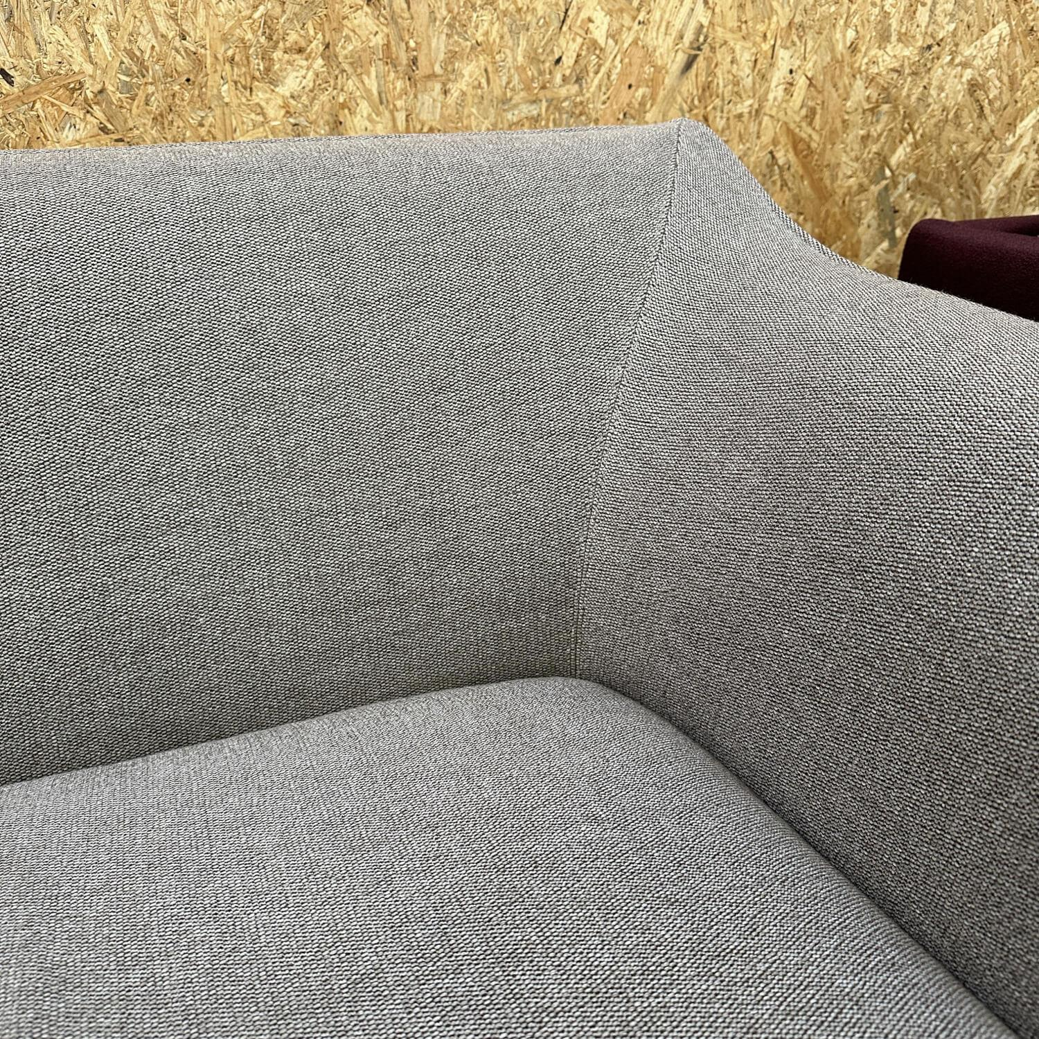 COR - Sofa Mell 17311 Stoff 9127 Braun Grau Fußrahmen Feinstruktur Schwarzbraun Inklusive Filzgleiter - 7