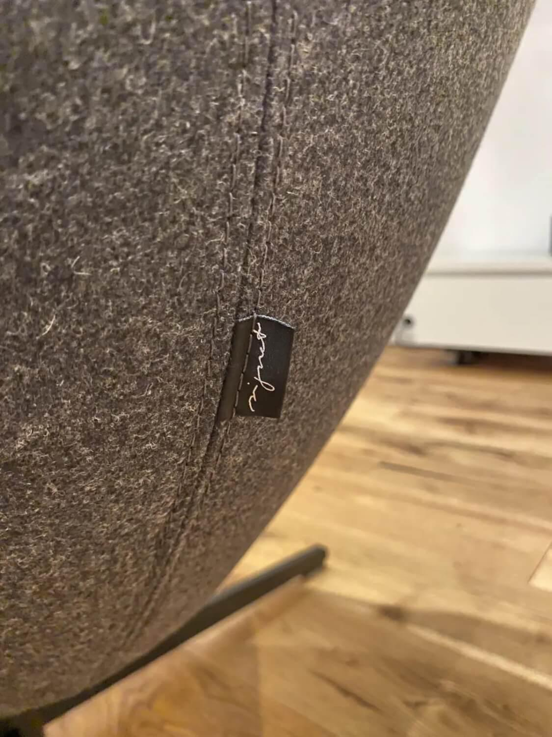Signet - Sessel Jester Stoff Lana Anthrazit Gestell Metall Schwarz Pulverbeschichtet Mit Memory Funktion Inklusive Hocker - 4