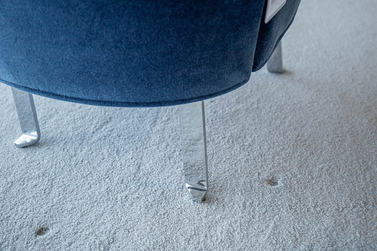 Brühl - Sessel Floret Stoff 4473 63 Blau Füße Flachstahl Verchromt Glänzend - 2