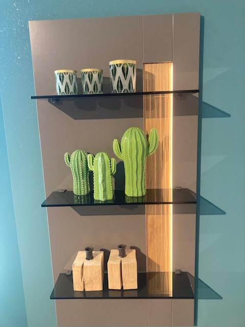 Loddenkemper - Wohnwand Linee Living LS24 Galano Lack Terrabraun Braun Grau Absetzung Eiche Wellenoptik Mit Beleuchtung - 17